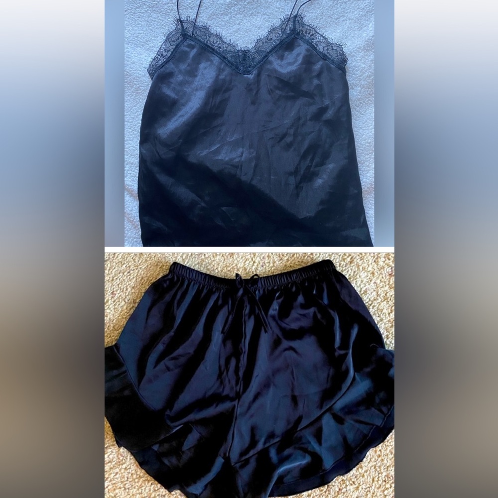Black Silky sleep set